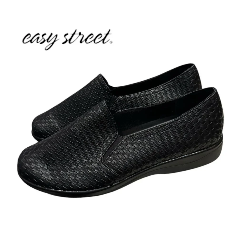 New Easy Street Eternity Women's Woven Black Comfort Flats 11
